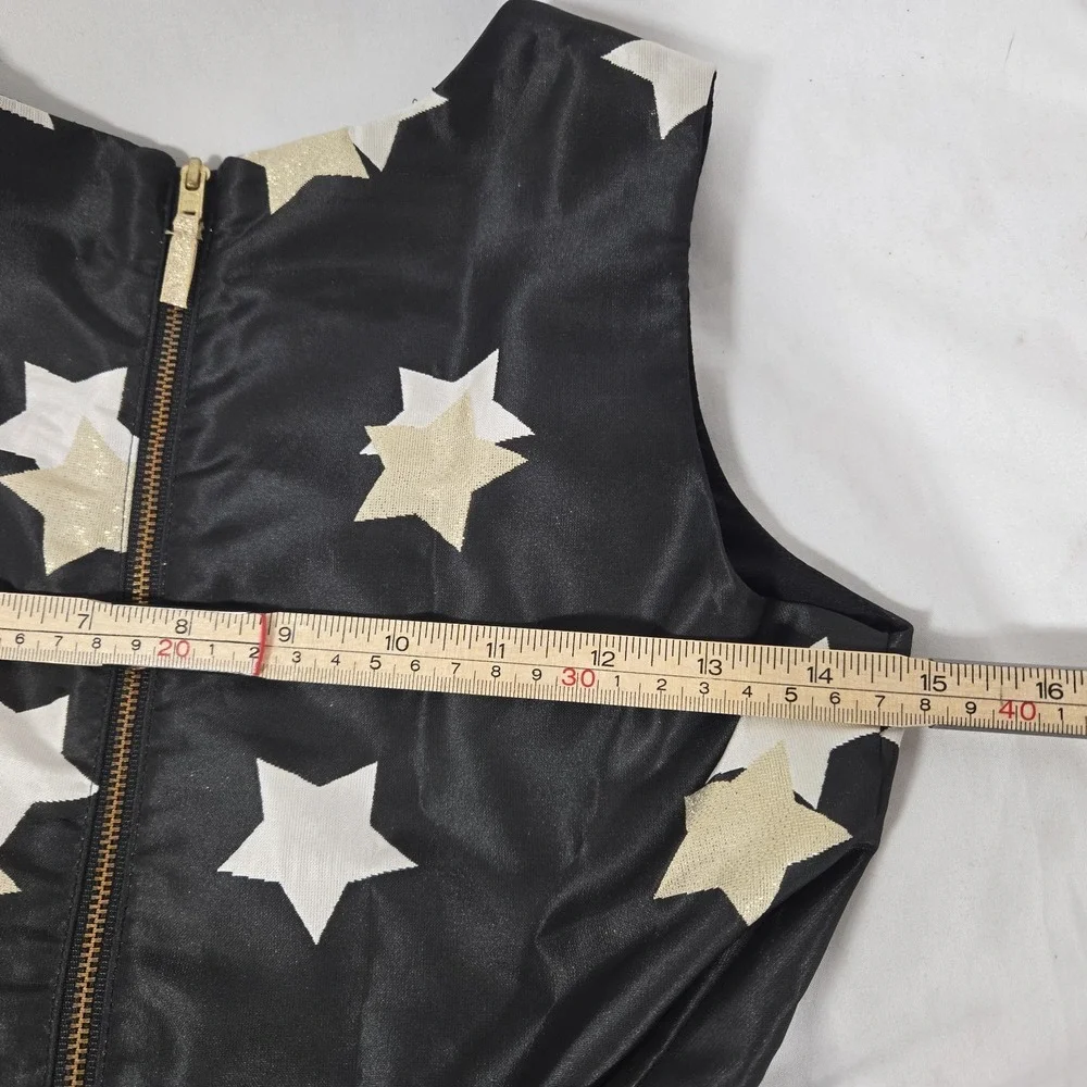 Gymboree Black Dress | Silver and Gold Stars | Size 12 Girls